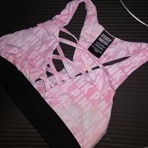 Pink Tie dye colored Sports bra